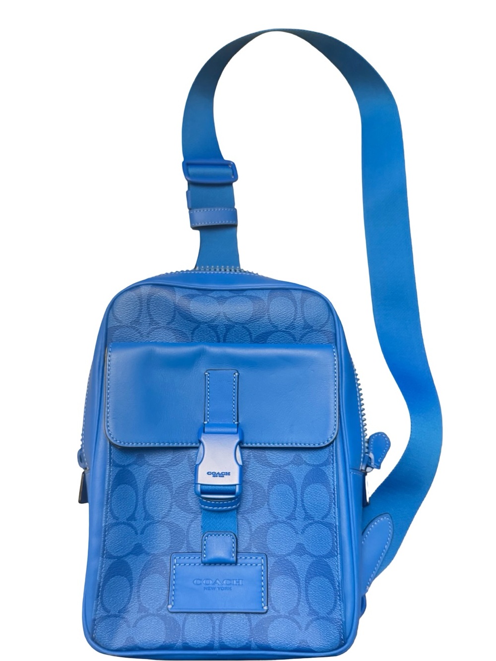 Coach Men's Blue Signature Crossbody Sling Bag - Picture 3 of 7